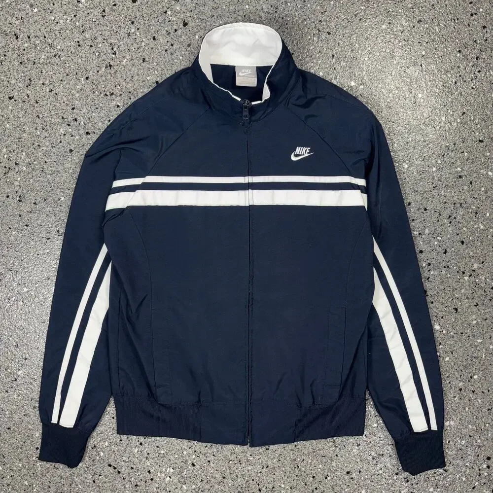 Vintage Y2k Nike Navy Blue 2pc Windbreaker Track Suit
